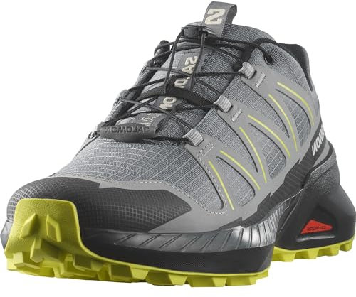 Salomon Men's Speedcross Peak Running Shoe, Quiet Shade Black Sulphur Spring, 13.5 UK