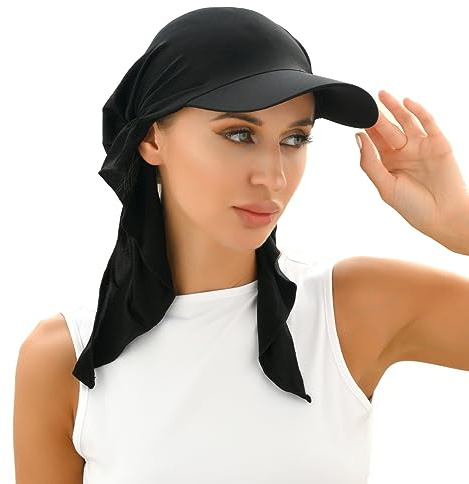 SIQITECH Chapeau Hijab Musulman Bandana Femmes Coton Foulard Casquettes avec Bonnet Intégré pour Femme Châle Islamique Voile pour Baptême Prières Célébrations