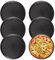 APACALI 6 Stück Pizzablech Rund 30 cm, Pizzablech Rund edelstahl pizzaform mit Antihaftbeschichtung, Schwarz Pizzateller, Pizza Backblech, Kuchenblech Runde für für Pizza Käsekuchen Pie Flammkuchen