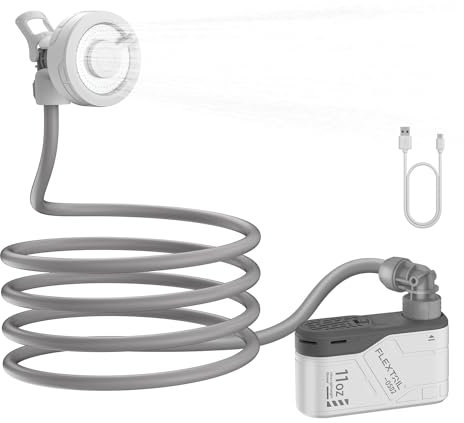 FLEXTAILGEAR MAX SHOWER Ultralight Rechargeable Instant Outdoor Shower, Portable Camping Shower, Travel Shower with USB-C Rechargeable Water Pump, Car wash, Pet cleaning, Beach Vacations, Hiking