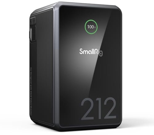 SmallRig V Mount Battery VB212, 212Wh / 14400mAh V Mount Battery with 140W Output, 2H Full Charge, with Dual USB-C, D-TAP, DC Port, Smart Digital Display for Video Light, Camera, Camcorder, Monitor