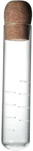 2Pcs Glass Tea Infuser with Cork Lid, Heat Resistant Tea Infuser Brewing Test Tube, for Loose Tea & Tea Flower,Tea Filter