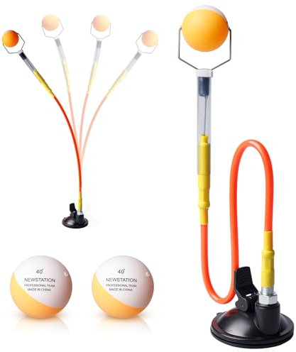 BORDEAG Professioneller Tischtennis-Trainingsroboter, Spin Trainer Tischtennis, Tischtennis Trainer, Ping Pong Trainer PVC Ping Pong Trainingsgerät Für Das Training Mit Tischtennisbällen
