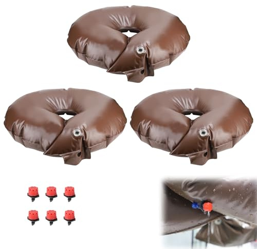 LALAGO 3 Pezzi 56L Sacco per irrigazione, Sistema di Irrigazione Automatica, Anelli di irrigazione PVC resistente ai raggi UV, Dispositivi di Irrigazione per Piante per Alberi da Frutto, Alberelli