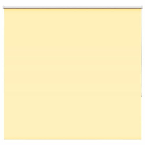 vidaxl roller blind blackout yellow 145x130 cm - no-drill clamping installation, 100% polyester, child-safe chain design