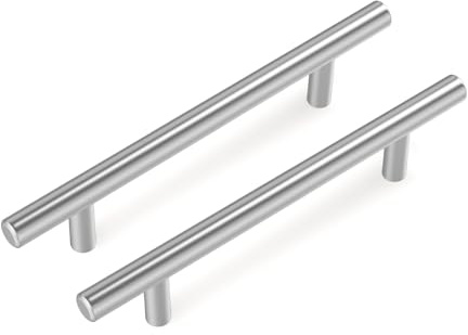 Goldenwarm 10 Piezas Tiradores Armarios 96mm Tiradores Cocina Acero Inoxidable Plata, Manillas de Mueble y Cajón