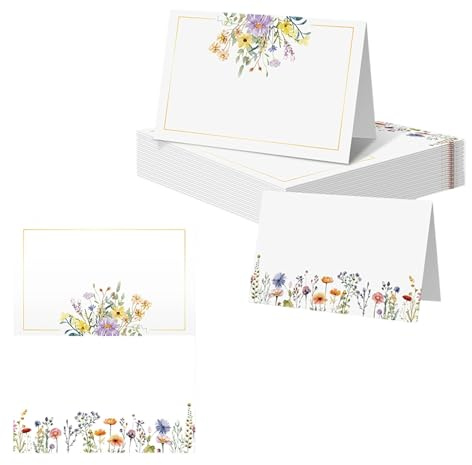 50 Pezzi Segnatavolo Matrimonio Carta da Tavolo Bianchi Cartellini Segnaposto Segnaposti Tavolo per Matrimonio Comunione Compleanno Festival Festa Battesimo