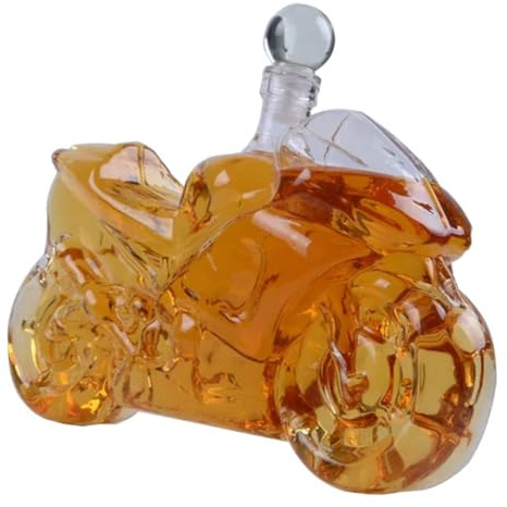 Whiskykaraff – motorcykeldesign, elegant motorcykelform för vin, skotsk eller sprit, 750 ml, 24 x 8 x 15 cm