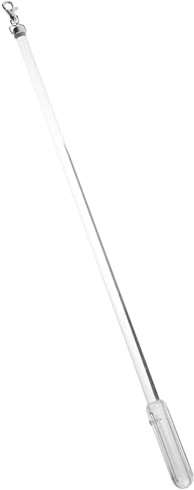 CONGARTENO Fenstergardinen Stange aus Acryl und Eisen Silber mit Metallverschluss für Vorhänge Praktisch für Zuhause und Büro