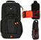 Rollei Fotoliner Ocean Slingbag: Crosspack-Kamerarucksack aus 45 PET-Flaschen, für die kleine Foto-Ausrüstung, inkl. Regenschutz, schwarz