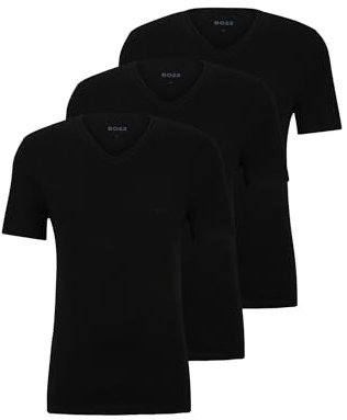 HUGO BOSS Herren T-Shirt Vn 3p Co T-Shirt, New - Black,M
