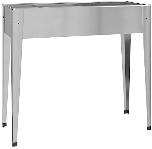 vidaXL Jardinière 100,5x40,5x90 cm Acier galvanisé, lit surélevé, Pot de Fleurs, Support de jardinière, bac à Fleurs, Pot de Jardin