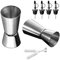 Cocktail Messbecher 2 Stück Edelstahl Barmaß 2cl 4cl mit 4 Flaschenausgießer und 2 Bürste cl Messbecher Cocktail Jigger Doppelmaß für Bar Party Wein Cocktail Drink Shaker