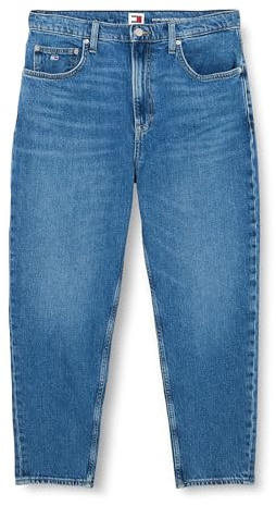 Tommy Jeans Vaqueros Mujer Mom Jeans Tapered Fit, Azul (Denim Medium), 33W/32L