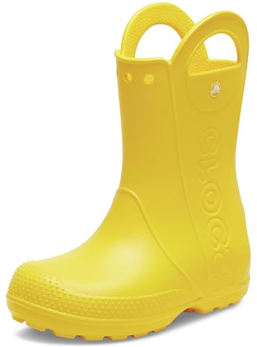 Crocs Unisex-Child Handle It Rain Boots, Yellow/Yellow, 12 UK Child