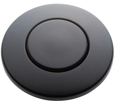 InSinkErator Interruttore di pressione dell'aria con/senza pulsante, nero opaco, fornito per tutti i modelli di interruttore ad aria.