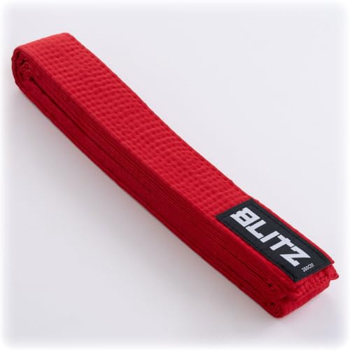 Blitz Plain Coloured Belt - Red - 240cm