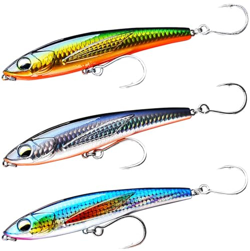 TABKSOLA Långkast havsfiskedrag, 12 cm/50 g långkast pencilbete, konstgjort drag, sjunkande havsfiskbete.