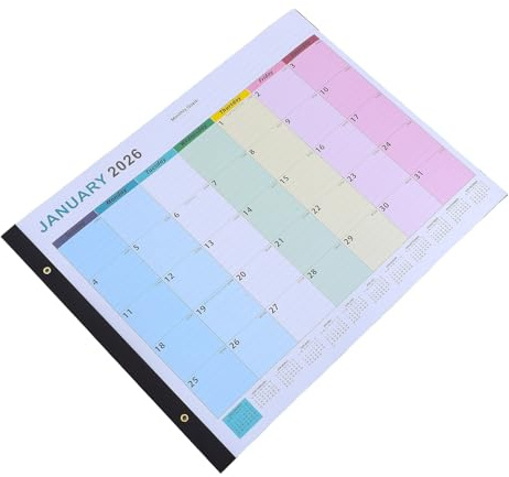 WOONEKY cartel de calendario calendario de pared grande póster de pared para el mes