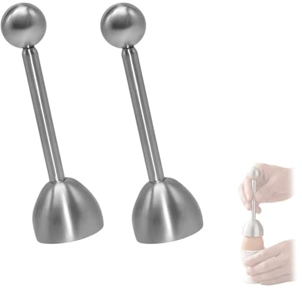 Set di 2 tagliauova in acciaio inox – tagliauova sode di alta qualità con punti di rottura predefiniti, pratico ed efficace