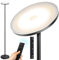 OUTON Stehlampe LED Dimmbar 30W 3000Lumen, Moderne Deckenfluter Stehleuchte Stufenlos mit 4 Farbtemperaturen, Fernbedienung & Touch-Steuerung, 1H Timer für Wohnzimmer Schlafzimmer Büro, Schwarz