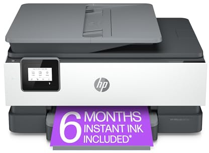 HP OfficeJet 8015e Wireless Color All-in-One Printer, 6 Month Instant Ink Trial Included