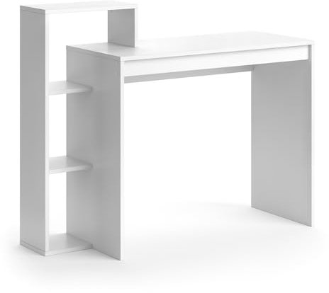 Vicco Schreibtisch Leo, Arbeitstisch für das Büro, Weiß, 100 x 40 cm