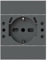 4Box - Presa da Incasso USB P503 compatibile con Bticino® LivingNow™ nera