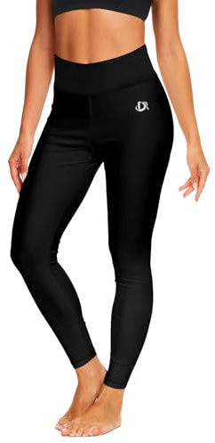 Women SPF Swim Pants High Waist Surfing Uv Sun Protection Water Sport Rashguard Leggings XL Black