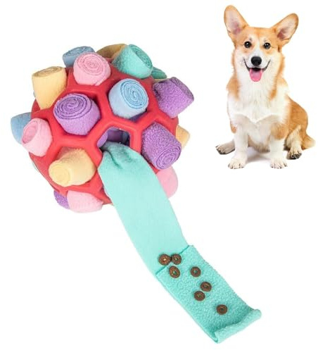 Norhogo Balle portable pour chien - Jouet à renifler - Balle éducative pour renifler et renifler la nourriture - Pour chiens de petite et moyenne taille (couleur)