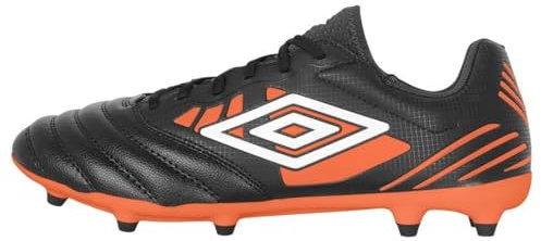 Umbro Men's Tocco 4 Club FG Soccer Cleat, Black/White/Orange, 7