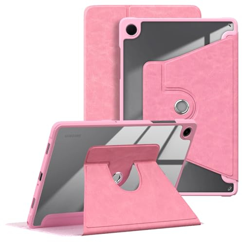 TOPCASE Rotating Case Compatible with Samsung Galaxy Tab A11 Plus X230/Tab A9 Plus 11 Inches, 360 Degree Rotating Stand Case, Auto Sleep/Wake Protective Case for Galaxy Tab A11+ Tablet, Pink