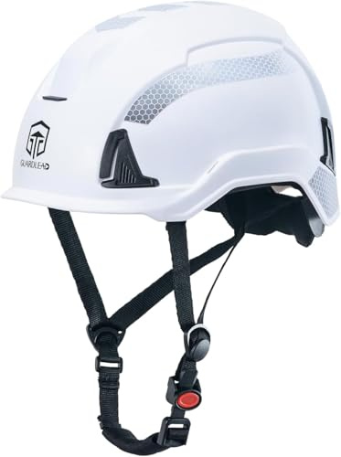 GUARDLEAD Safety Helmet, EN 397 & EN 50365 Certified Unvented Hard Hat, Short Peak Design, Electrical Insulation Site PPE, Reflective, 53-64