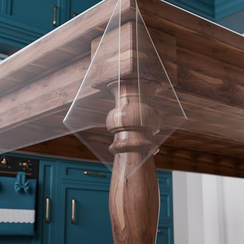PETTI Artigiani Italiani - Tovaglia Trasparente Plastificata Copritavolo Antimacchia in PVC – Protezione Tavolo Cucina e Sala da Pranzo, 6 Posti (140x180 cm) Rettangolare