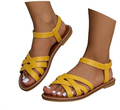 YIzdegg ortopediska sandaler damer sommar damskor bekväma breda barfota sommarskor eleganta halkfria skor lätta öppna tofflor idealiska för semester och stranddag