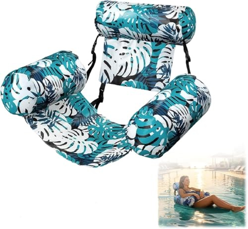 Sedie Galleggianti Da Piscinas, Gonfiabili Per Piscina Adulti,Sedie Lounge Galleggianti, Salvagente Prendisole Per Festa Estiva In Acqua, Spiaggia, Lago (Green)