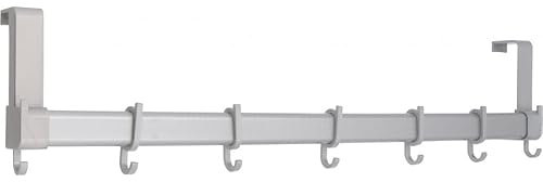 SIRO Türgarderobe Kaufungen, Schlicht, Kunststoff silbergrau, 590 mm x 58 mm x 136 mm, MI687-575K90V1K