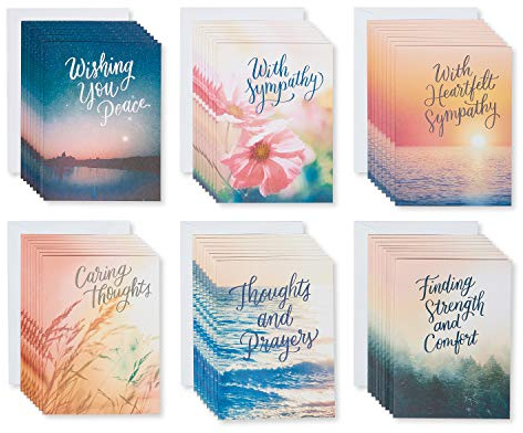 American Greetings Sympathy Card Assortment, Nature (48-Count)