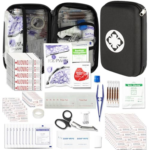 276-teiliges Erste-Hilfe-Set, Notfall-Kit, für Zuhause, Auto, Erste-Hilfe-Set, Notfall-Kit, Heimzubehör für Schlafsaal, Erste-Hilfe-Set, Notfallbedarf für Boot, Wandern, Skaten, Schwarz YIDERBO