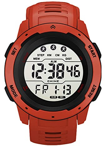 Alomejor Orologio Sportivo Digitale Orologio da Corsa Sportivo da Uomo con Cronometraggio Luminoso Multifunzionale Impermeabile