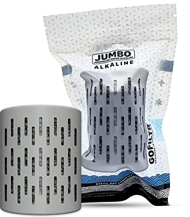 GOFILTR Jumbo alkalisk vatteninfusionsenhet – 9,5 pH + elektrolyter för alla stora vattenflaskor/kannor, 300 gallon/3 månader, joniserad mineral alkaliskt vatteninfusion (1 pack)