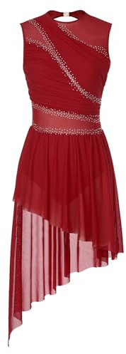 Aislor Robe Danse Contemporain Femme Justaucorps Patinage Artistique Compétition Robe Cours De Danse Latine Moderne Costume Performance