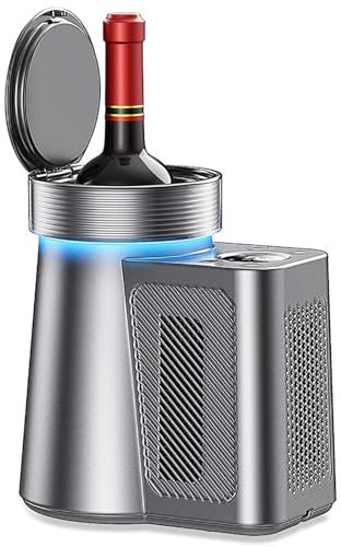 UPIKIT Raffreddatore di Vino Elettrico per Vino e caffè da 750 ml, Alcune Bottiglie di Champagne, Secchiello Portatile Isolato Senza Ghiaccio per Bottiglia Singola - Raffredda Il Vino in Modo rapido