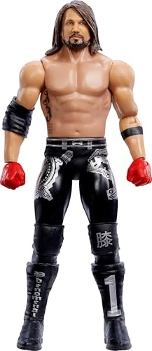Mattel Figura de acción WWE Top Picks, 15,2 cm de colección AJ Styles con 14 puntos de articulación y aspecto realista