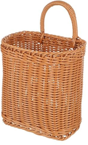 Storage Baskets,Kitchenware Hanging Basket Handmade Storage Container Large Basket for Storage Shelf Baskets Plant Hanging Basket Cookware Fromt Door Woven Basket Hanging Wicker Basket Plastic