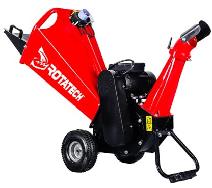 Rotatech RTP-WC-65E Electric 2.2KW 80mm Chute Garden Wood Chipper & Power Kit- 4-6 Cubic Metres Chipped Per Hour