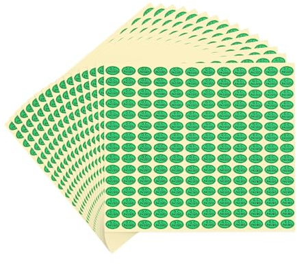 PATIKIL QC Passed Stickers 0.5x0.35, 2700 Pcs Inventory Quality Control Tester Stickers Warehouse Management Organization Pass Approval Labels for Inspection, Green (15 Sheet)
