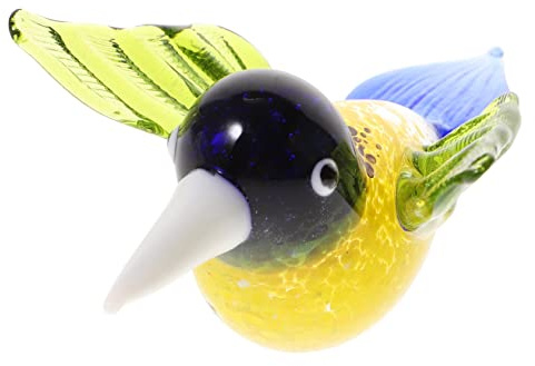 Holibanna Figura de de Cristal Estatua Decorativa de Vidrio Adorno para Ventanas Decoración de Pájaros Escultura Realista para Hogar y Oficina