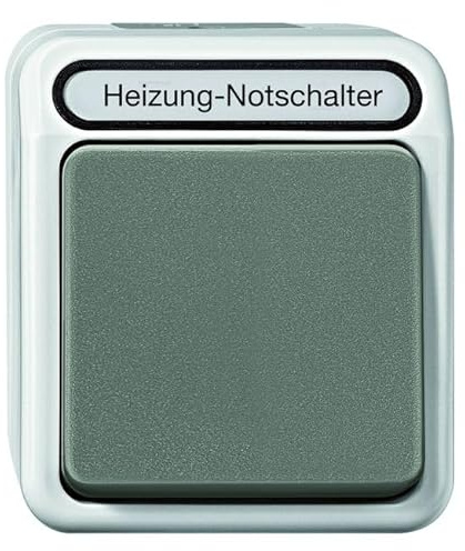 Schalterprogramm Merten AQUASTAR Feuchtraum Aufputz IP44 in lichtgrau | Robust - Bewährt - Zuverlässig (Heizung-Notschalter)
