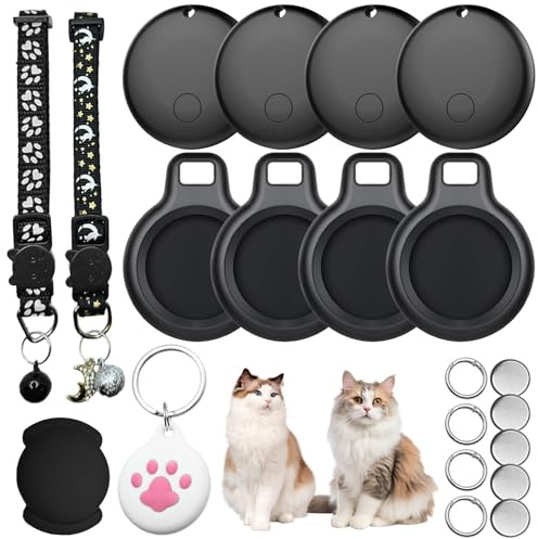 Tracker Tag Android 4 Pack No Subscription, for Google Find Hub App (Android ONLY), No Monthly Fee Car Trackers Smart Tags for Vehicles, Pet Item Finder Tracking air tag for Cat Collar Dog Luggage